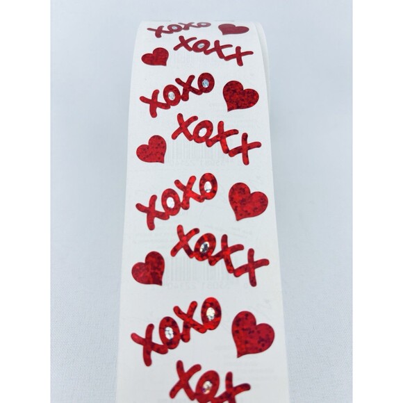 Mrs. Grossman’s Other - Vintage 1993 Hugs & Kisses Mrs. Grossman's Stickers Roll Hearts X O Scrapbooking